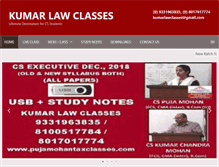 Tablet Screenshot of kumarlawclasses.com